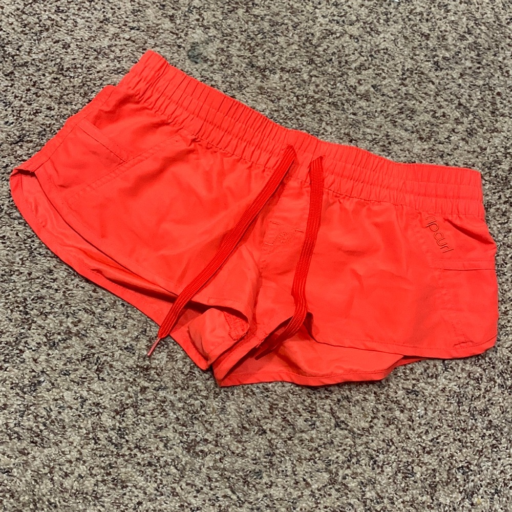 Orange Rip Curl Drawstring Board Shorts w/Pockets Size M